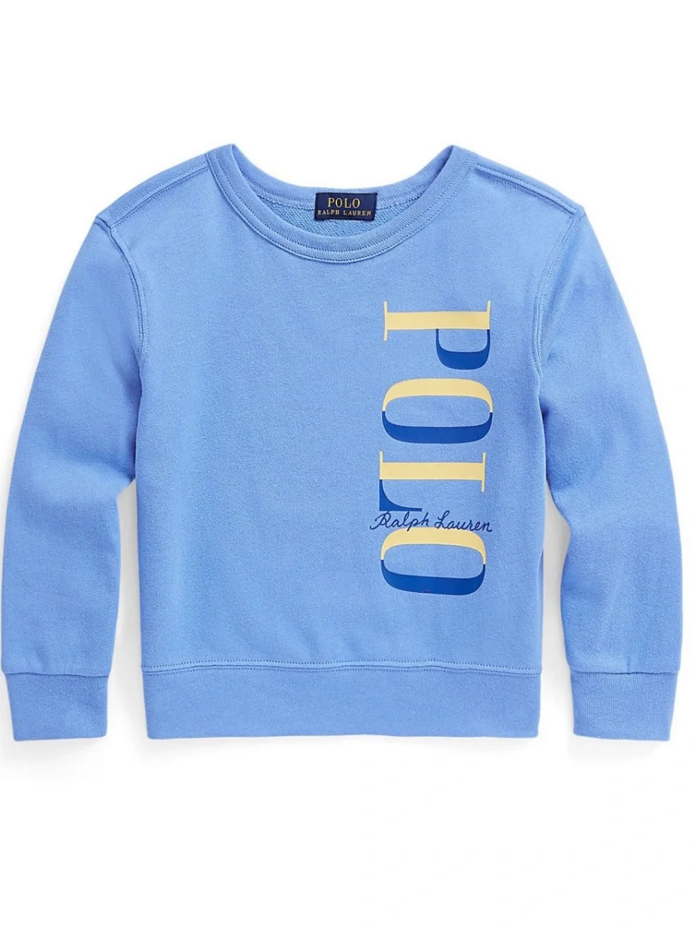 Polo by Ralph Lauren Light Blue Crewneck Sweatshirt with Vertical Logo